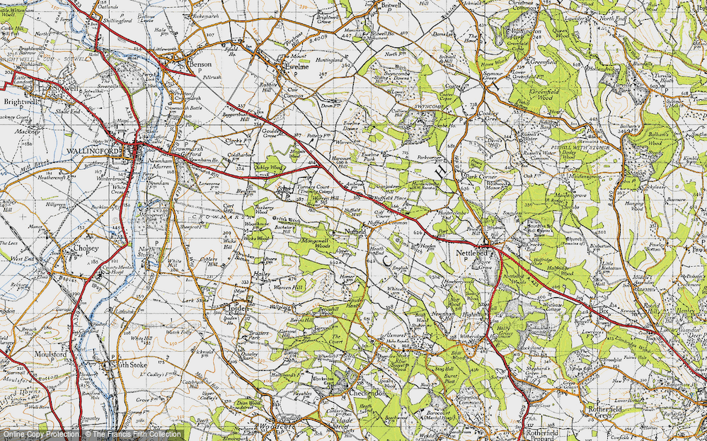 Old Map of Nuffield, 1947 in 1947