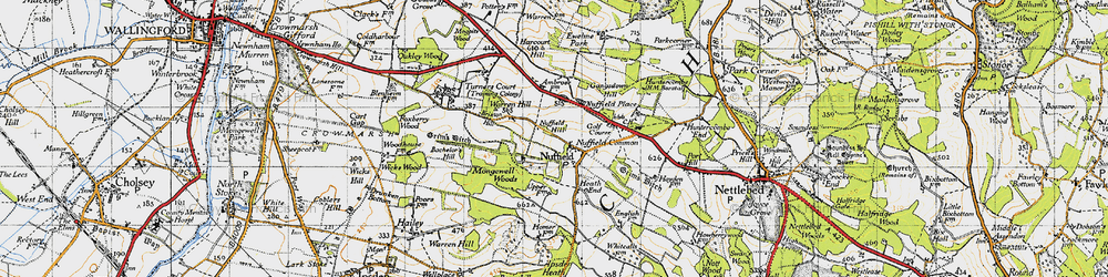 Old map of Nuffield in 1947