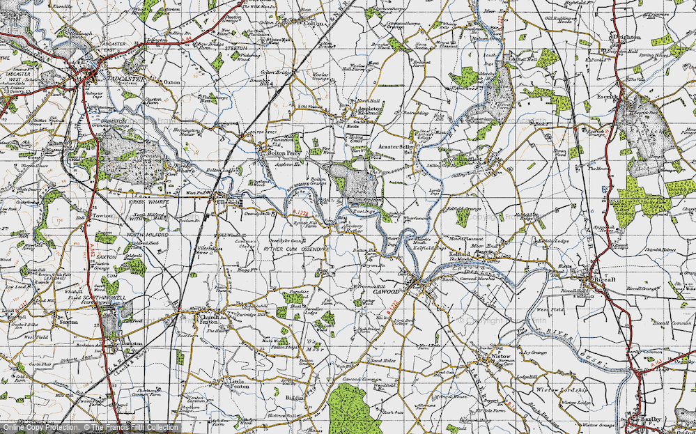 Old Map of Nun Appleton, 1947 in 1947