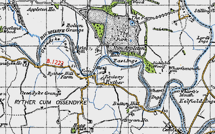 Old map of Woodbine Grange in 1947
