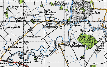 Old map of Beggar Hall in 1947
