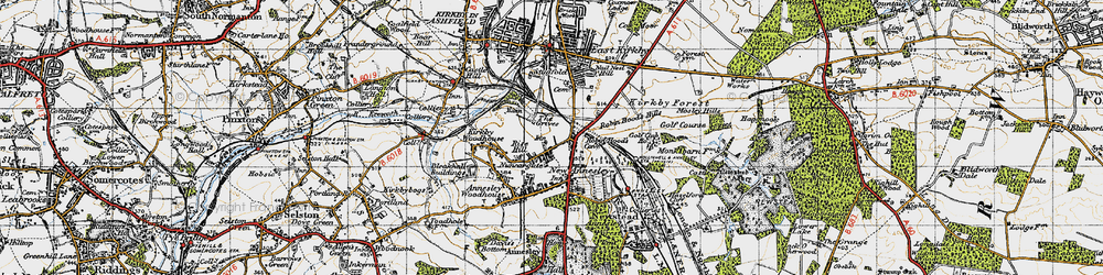Old map of Nuncargate in 1947