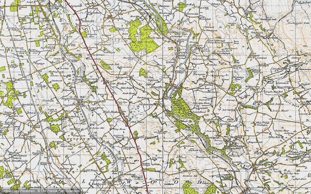 Old Map of Nunclose, 1947 in 1947