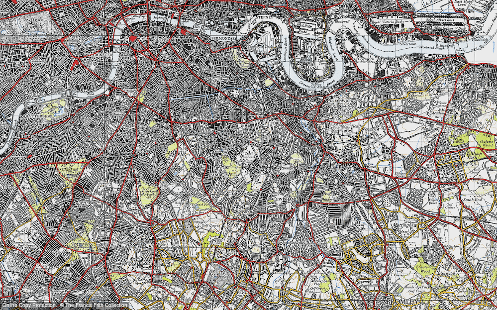 Old Map of Nunhead, 1946 in 1946