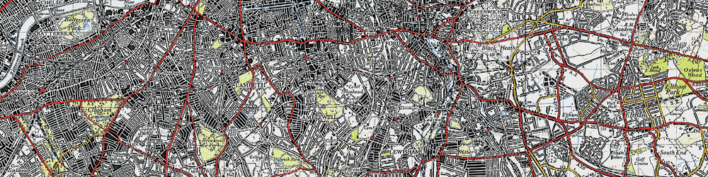 Old map of Nunhead in 1946