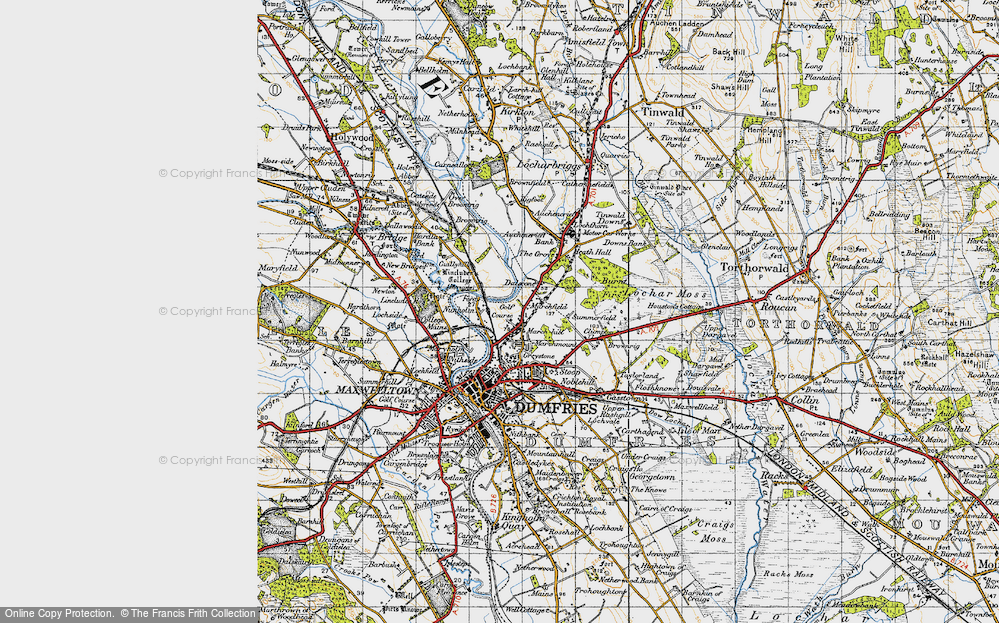 Old Map of Nunholm, 1947 in 1947