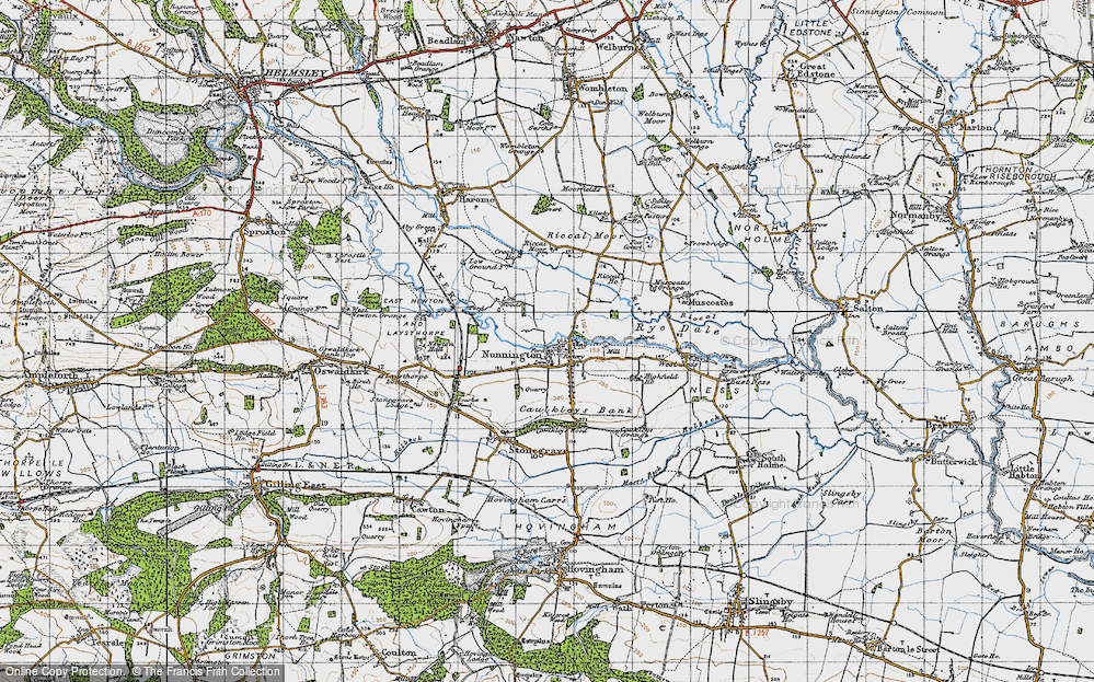 Old Map of Nunnington, 1947 in 1947