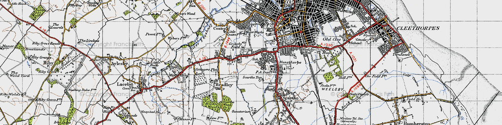 Old map of Nunsthorpe in 1946
