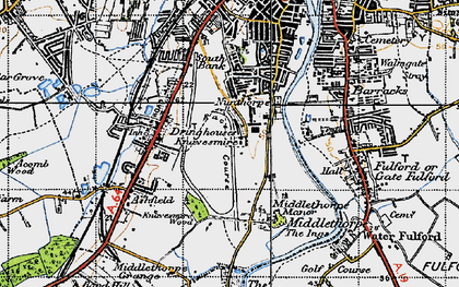 Old map of Nunthorpe in 1947