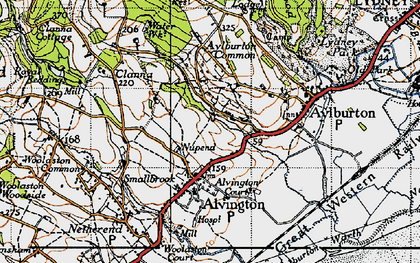 Old map of Nuppend in 1946
