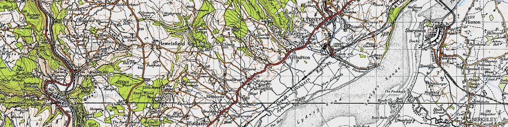 Old map of Nuppend in 1946