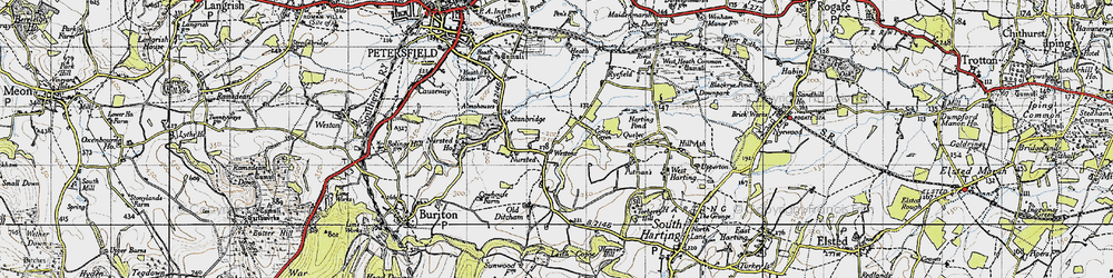 Old map of Nursted in 1945