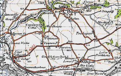Old map of Nurston in 1947