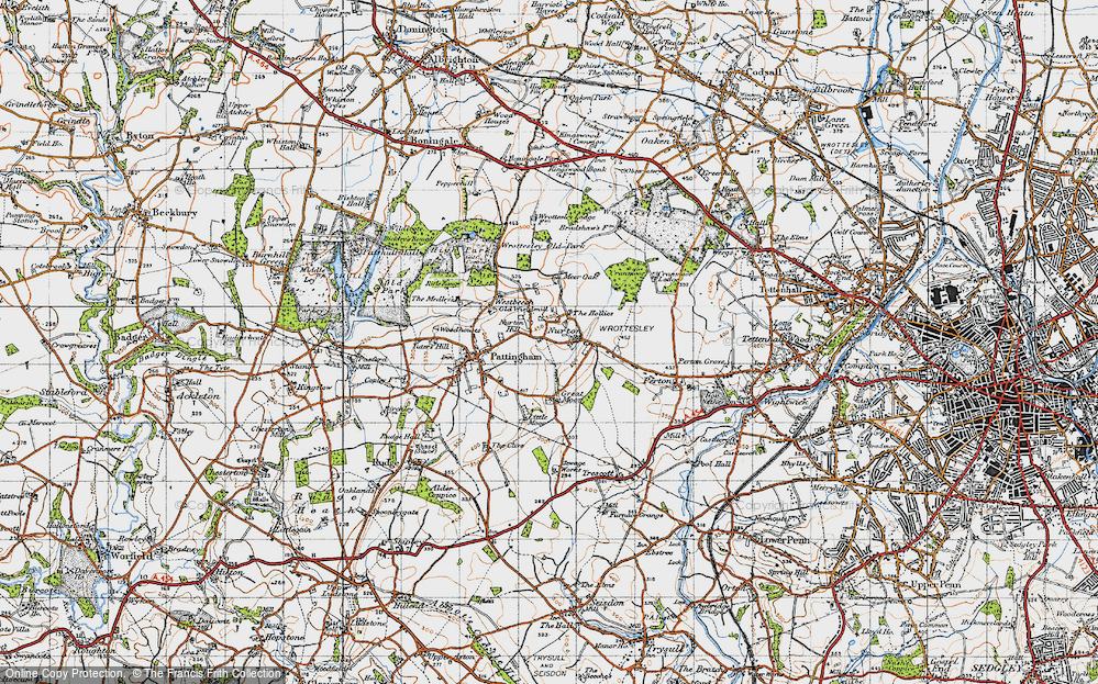 Old Map of Nurton, 1946 in 1946