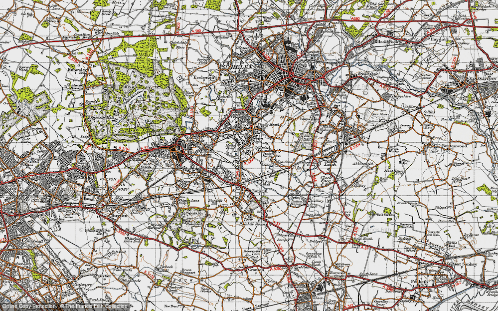 Old Map of Nut Grove, 1947 in 1947