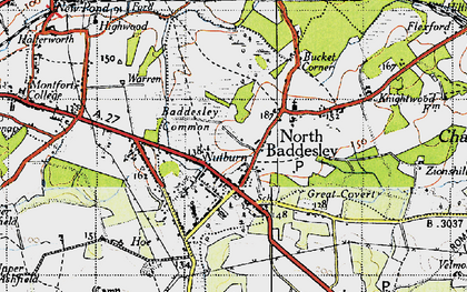 Old map of Nutburn in 1945