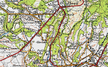 Old map of Nutcombe in 1940