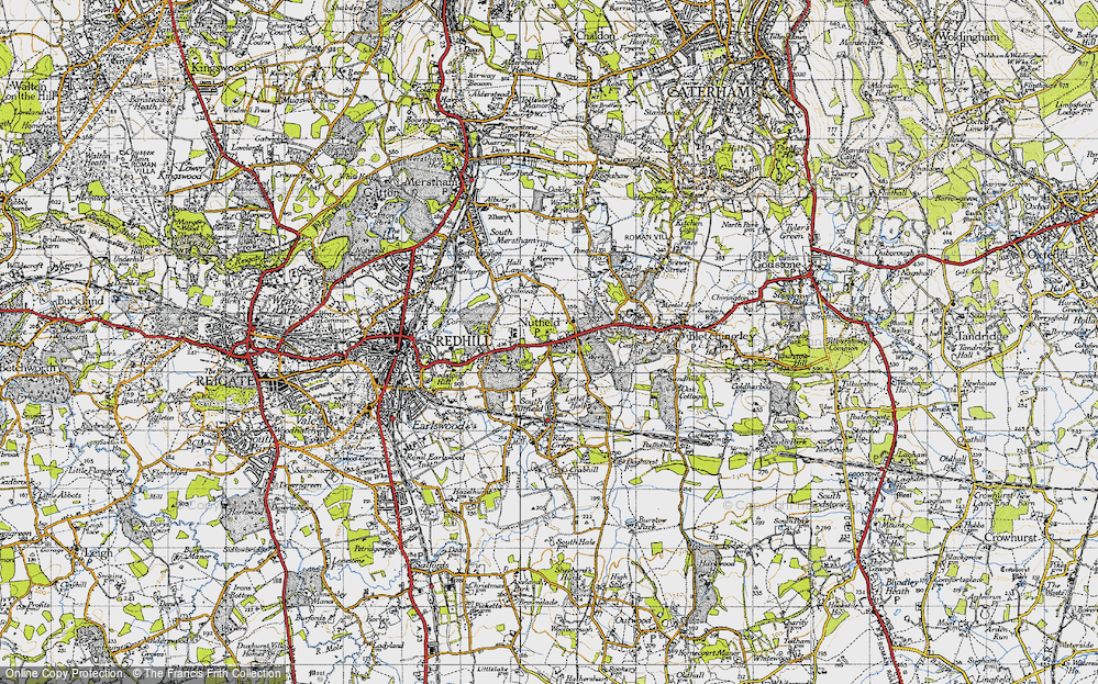 Old Map of Nutfield, 1940 in 1940
