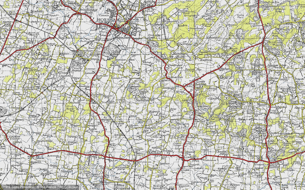 Old Map of Nuthurst, 1940 in 1940