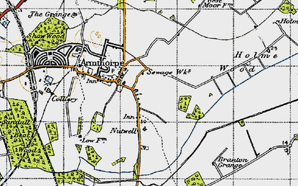 Old map of Branton Grange in 1947