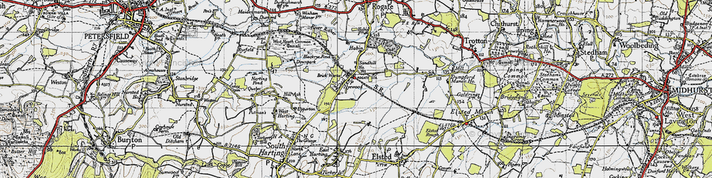 Old map of Nyewood in 1945