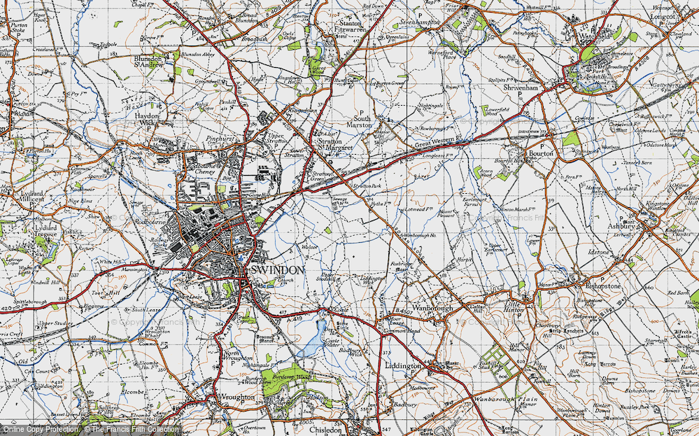 Old Map of Nythe, 1947 in 1947