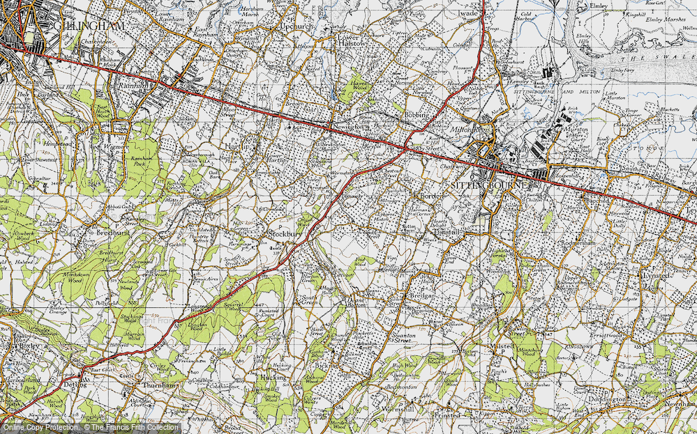 Old Map of Oad Street, 1946 in 1946