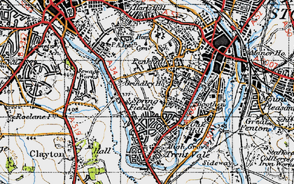 Old map of Oak Hill in 1946