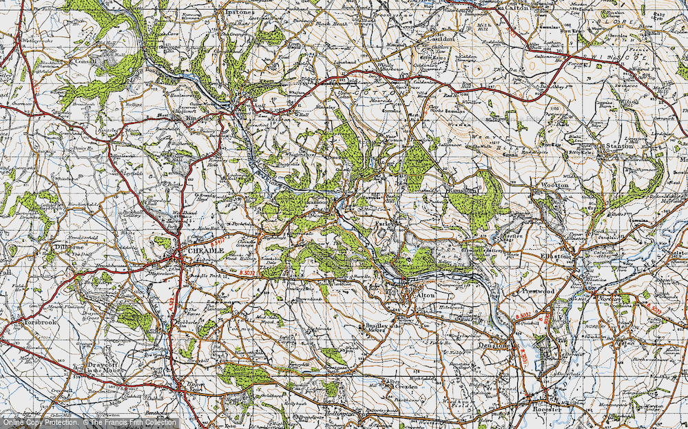 Old Map of Oakamoor, 1946 in 1946