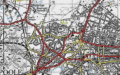 Old map of Oakdale in 1940