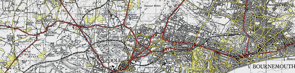 Old map of Oakdale in 1940