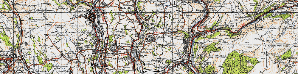 Old map of Oakdale in 1947