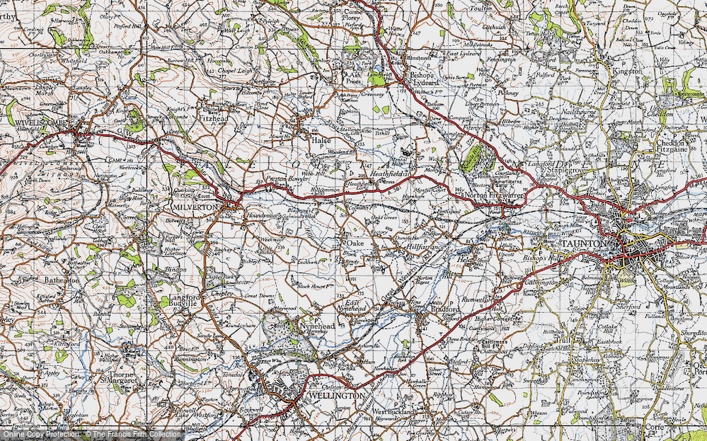 Old Map of Oake, 1946 in 1946