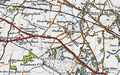 Old map of Oaken in 1946