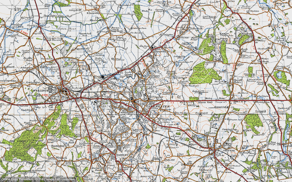 Old Map of Oakengates, 1946 in 1946