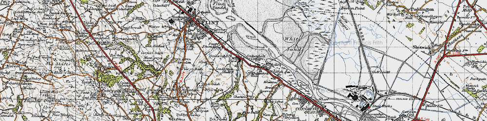 Old map of Oakenholt in 1947