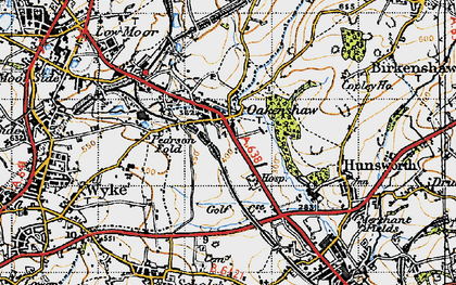 Old map of Oakenshaw in 1947