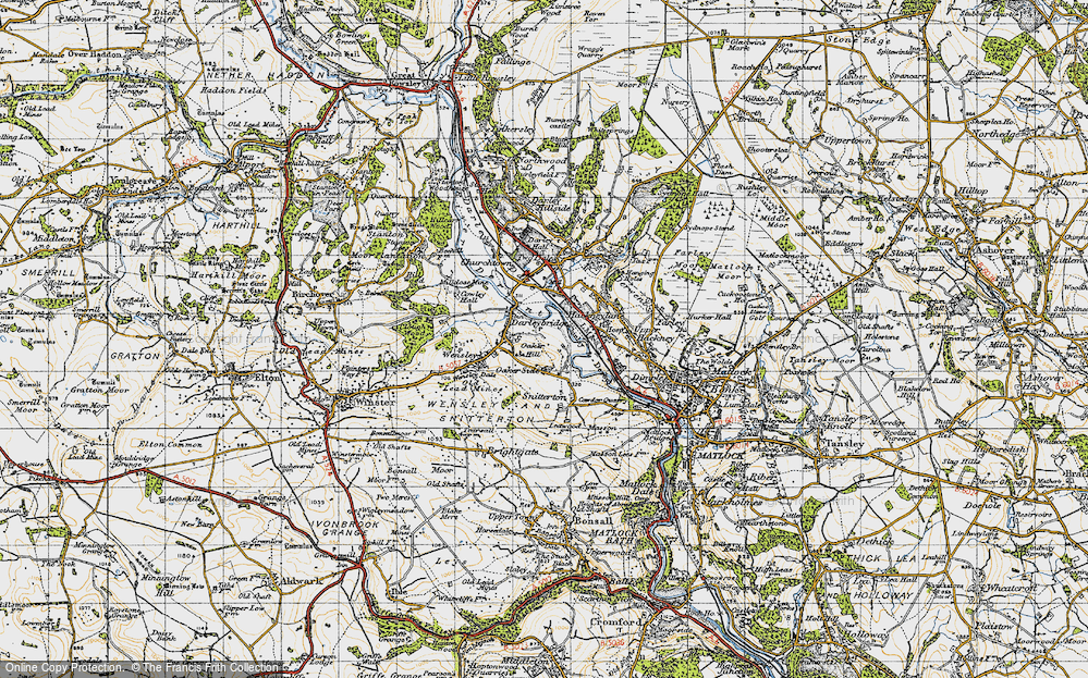 Old Map of Oaker, 1947 in 1947