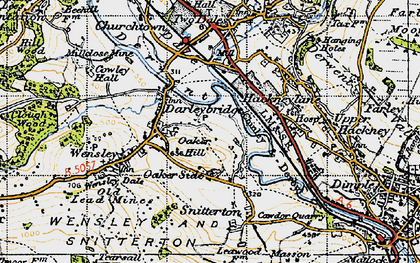 Old map of Oaker in 1947