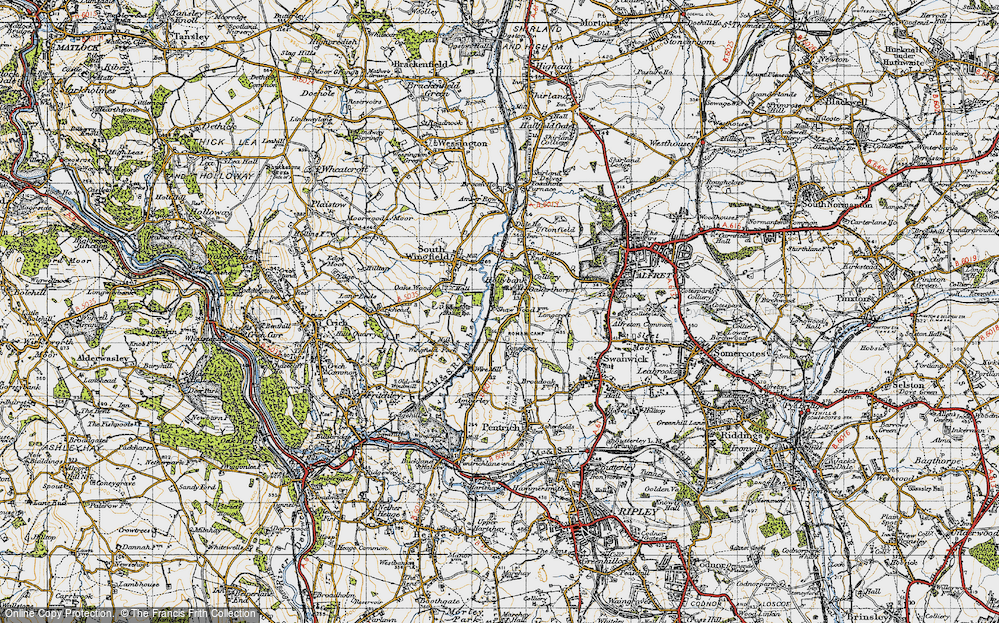 Old Map of Oakerthorpe, 1947 in 1947