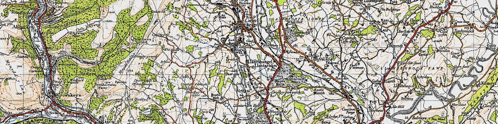 Old map of Oakfield in 1946