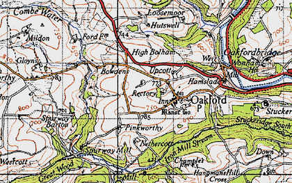 Old map of West Spurway in 1946