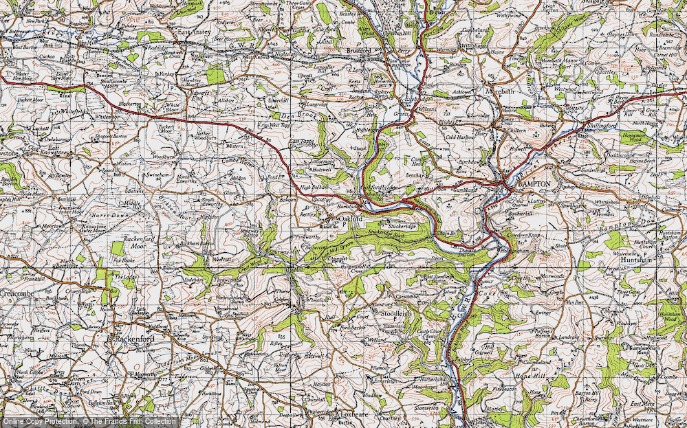 Old Map of Historic Map covering Stuckeridge South in 1946