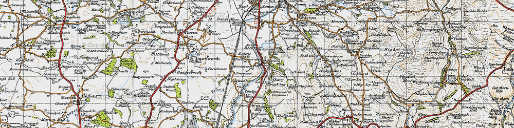 Old map of Oakgrove in 1947