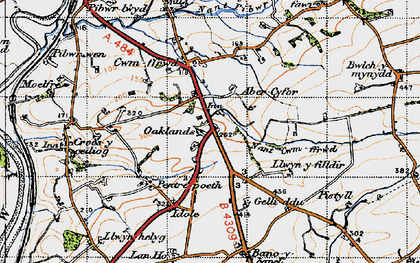 Old map of Oaklands in 1946