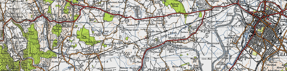 Old map of Ley Court in 1947
