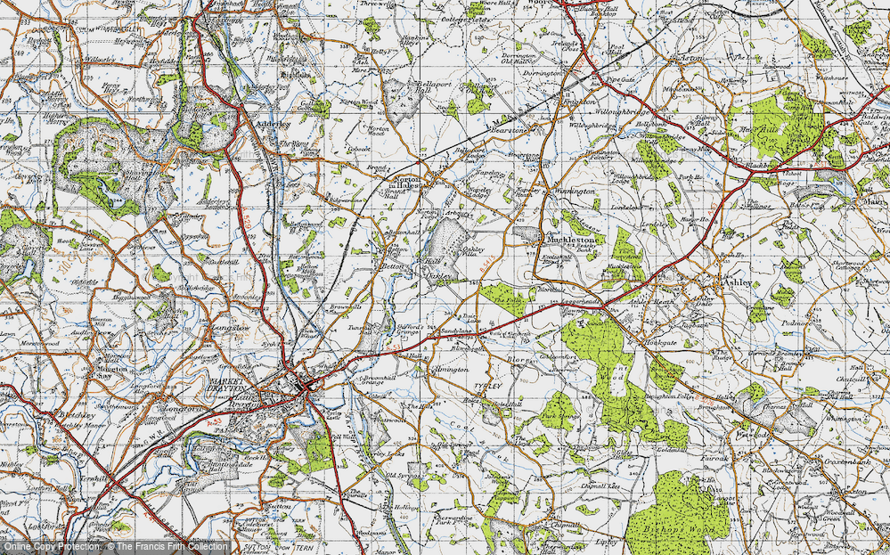 Old Map of Oakley, 1946 in 1946