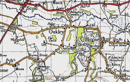 Old map of Oakley in 1946