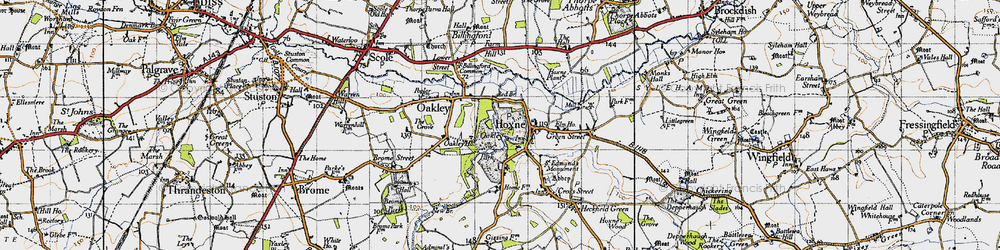 Old map of Oakley Park in 1946