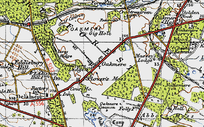 Old map of Oakmere in 1947